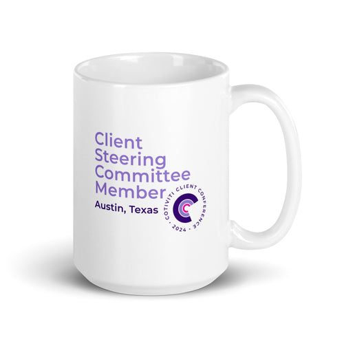 CCC24 Client Steering Committee White Glossy Mug