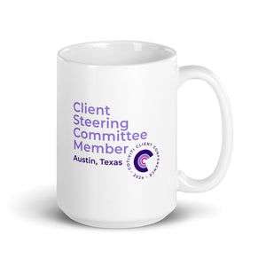 CCC24 Client Steering Committee White Glossy Mug