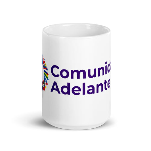 Comunidad Adelante White Glossy Mug
