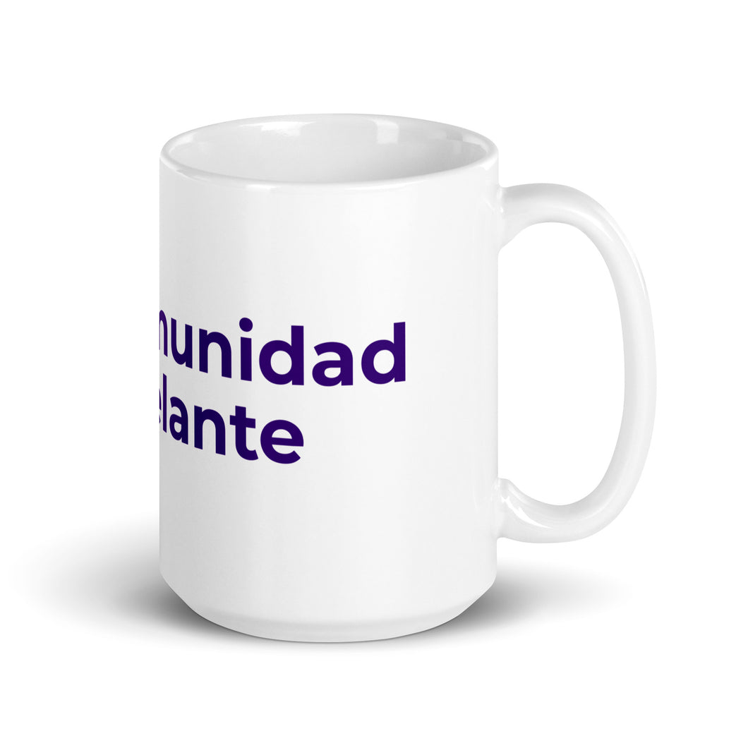 Comunidad Adelante White Glossy Mug