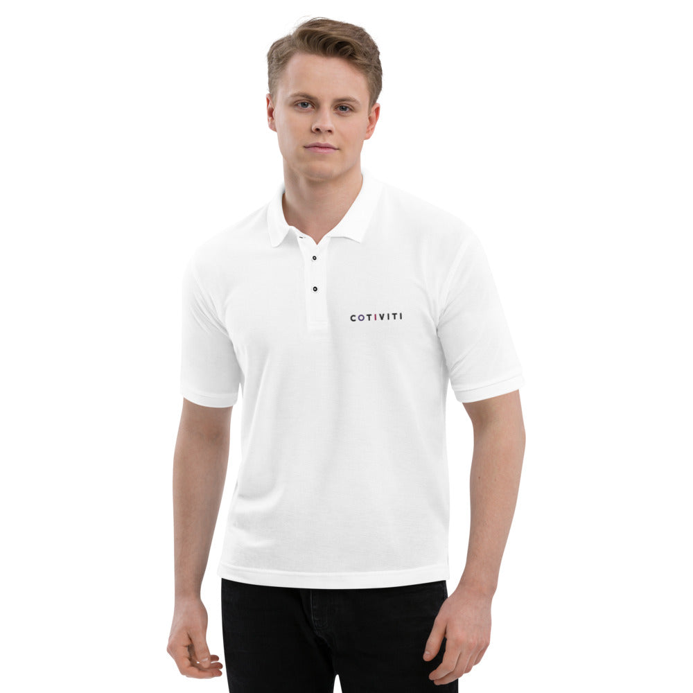 Cotiviti Embroidered White Polo Shirt